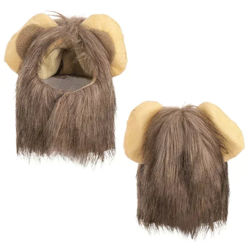 Cute Lion Mane Costume for Cats & Small Dogs – Wig Hat Cosplay