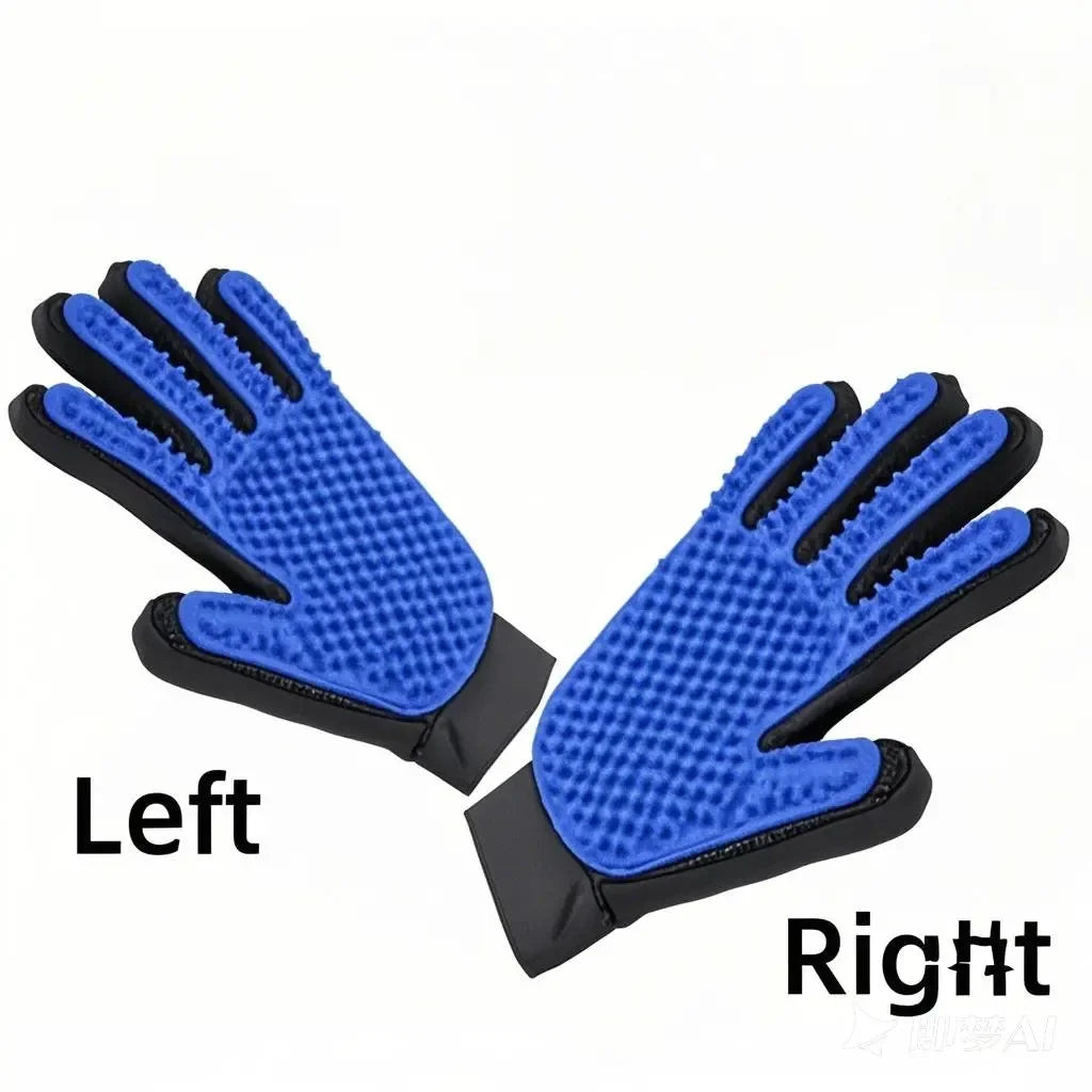 Pet Grooming Glove – Deshedding & Massage Brush for Cats & Dogs