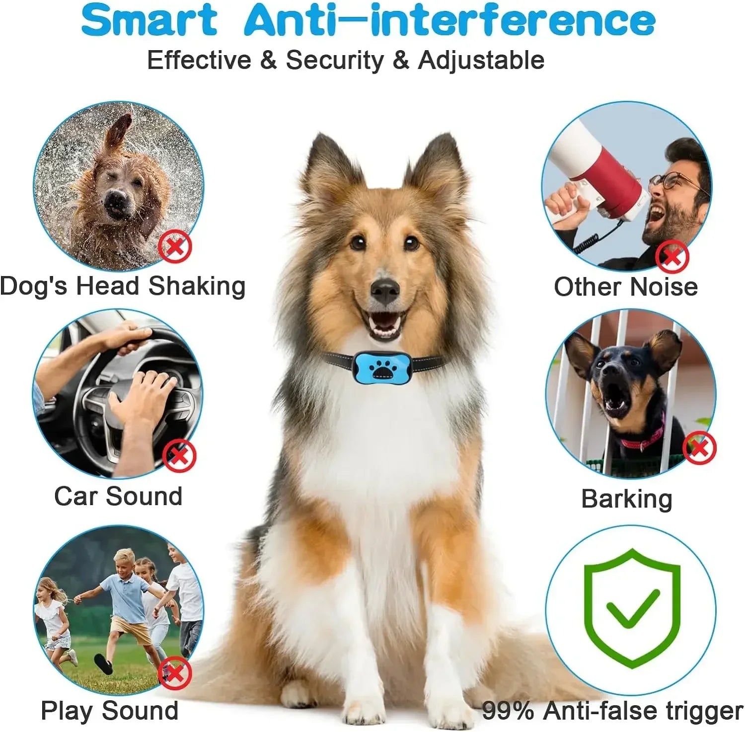 USB Rechargeable Anti-Bark Dog Collar – Ultrasonic & Vibration Training Device