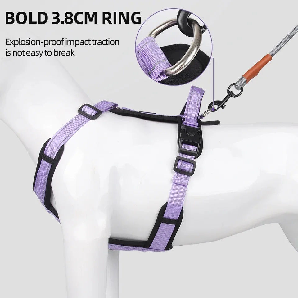 Reflective Dog Harness with Handle – Adjustable Vest for Small & Medium Dogs