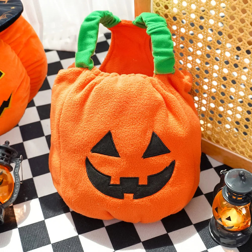 Halloween Pumpkin Costume for Cats & Dogs – Cute Hat & Vest
