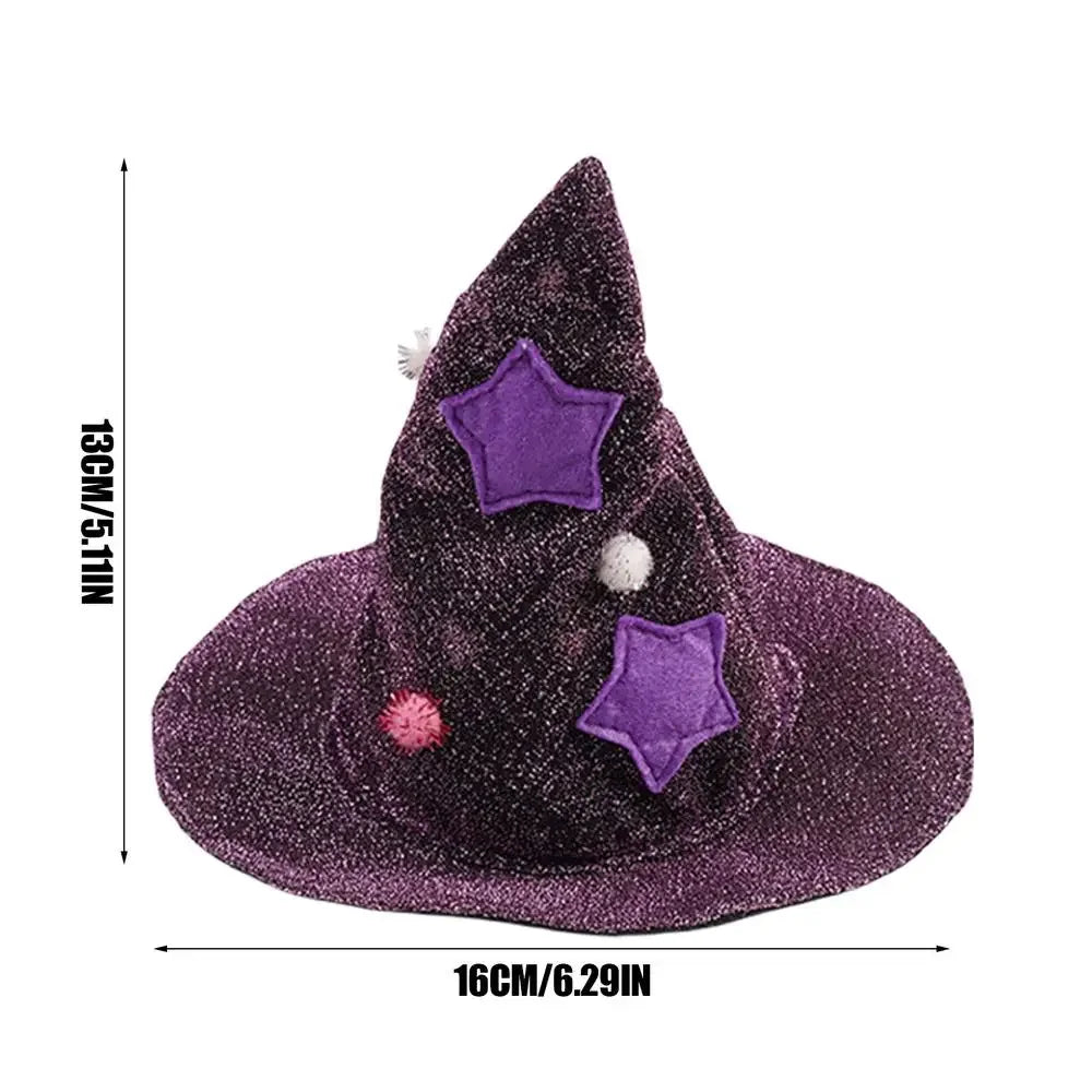 Halloween Cat & Dog Costume – Wizard Cloak with Witch Hat (S/M)