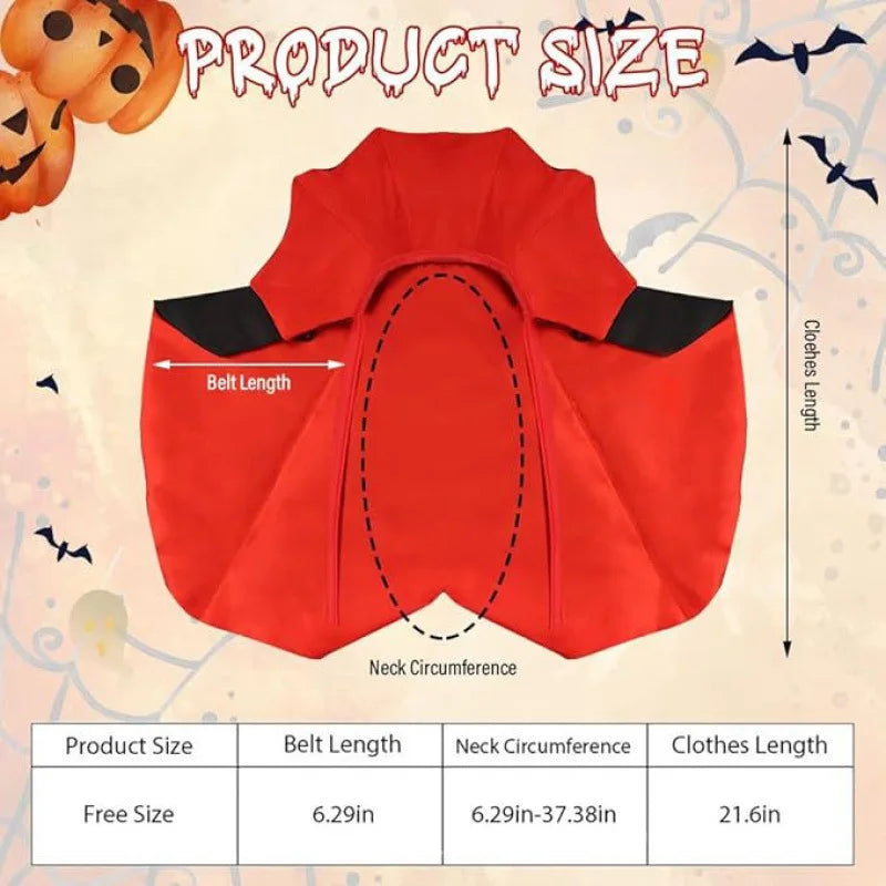Halloween Bat Cape for Cats & Small Dogs – Spooky Vampire Cloak
