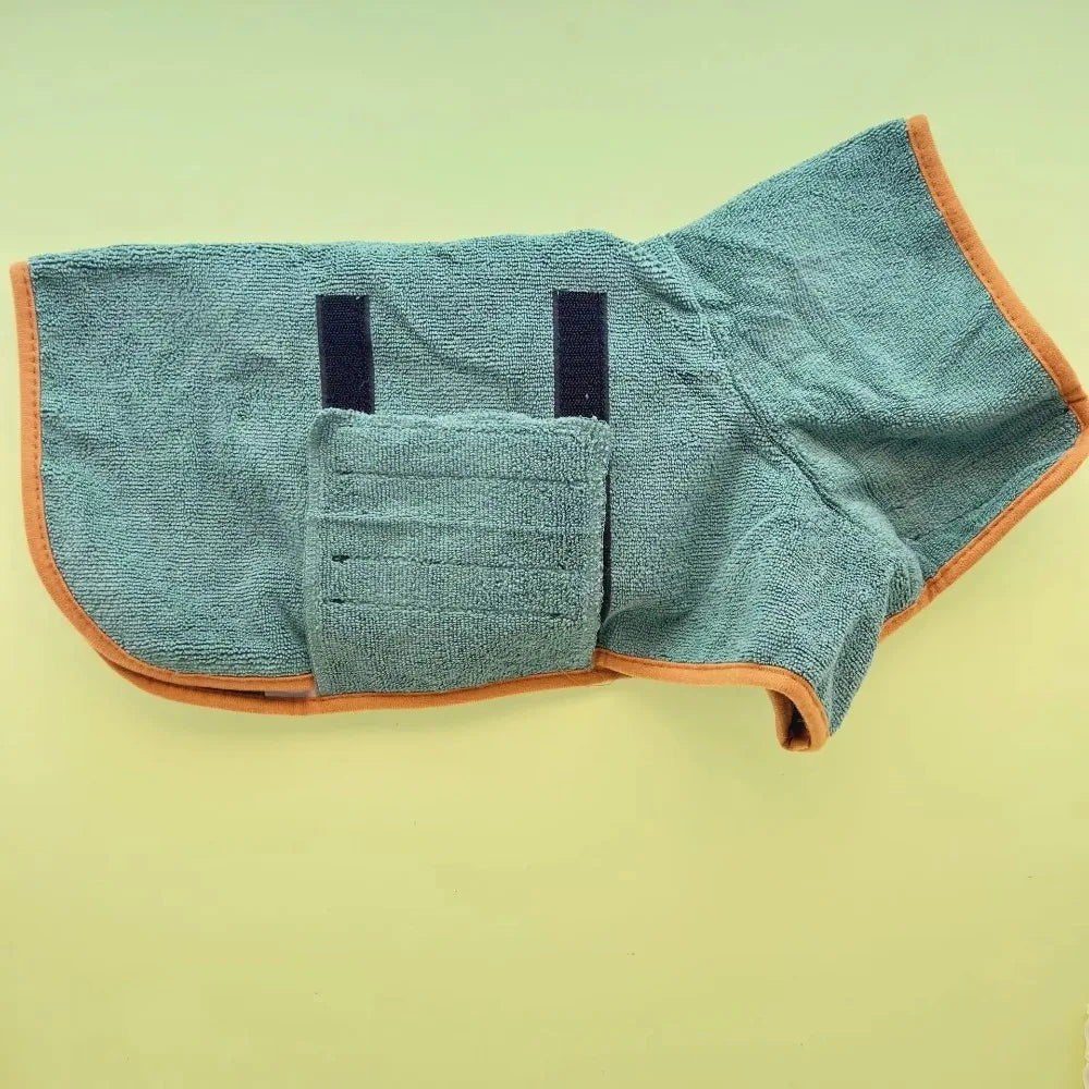 Quick-Dry Pet Bathrobe & Towel – Absorbent Bath Towel for Dogs & Cats