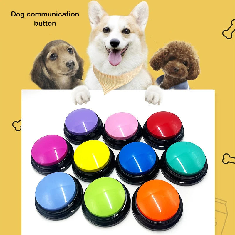 Dog Communication Buttons – 30s Voice Record & Playback for Pet Training