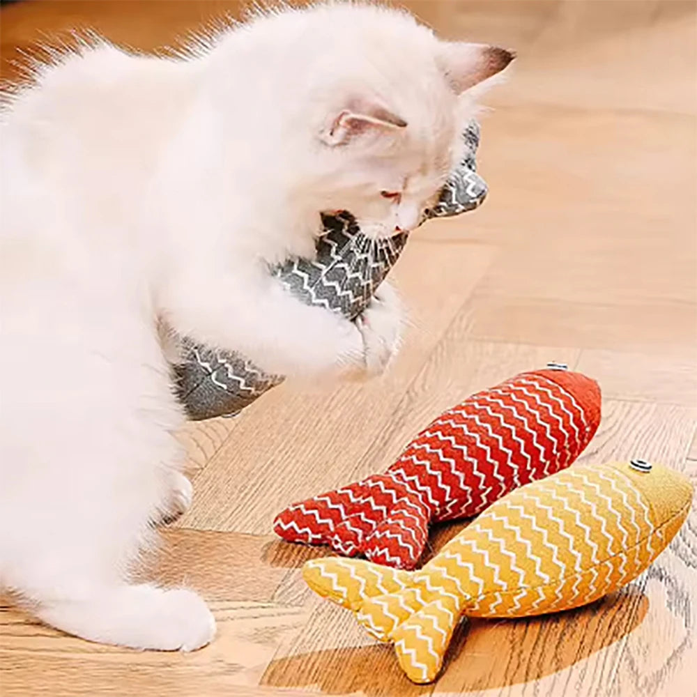 Durable Cat Fish Toy – Catnip Chew & Kick Pillow
