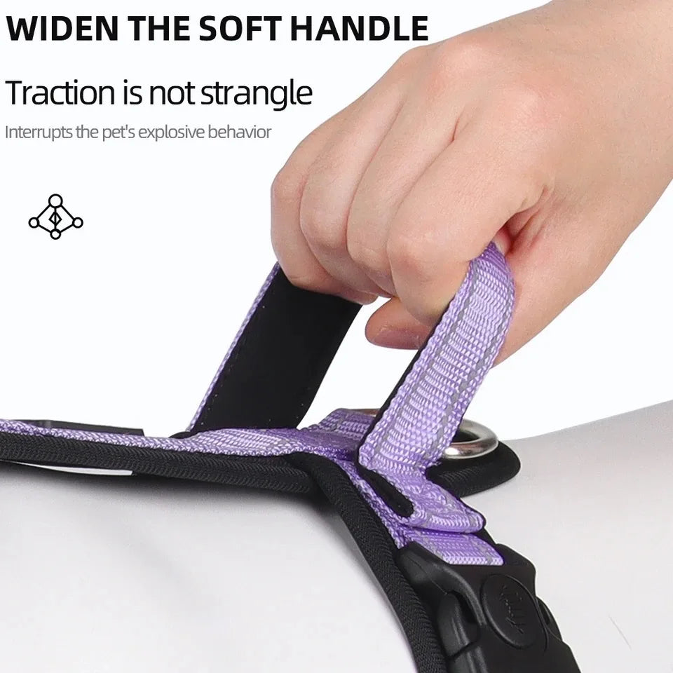 Reflective Dog Harness with Handle – Adjustable Vest for Small & Medium Dogs