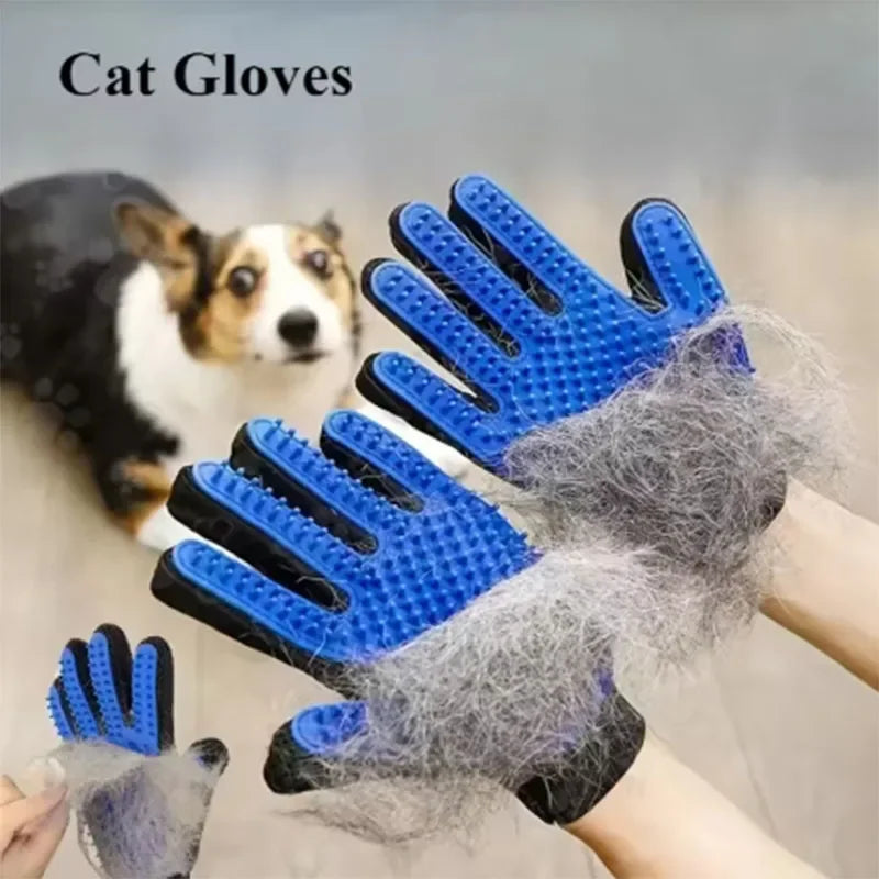 Pet Grooming Glove – Deshedding & Massage Brush for Cats & Dogs