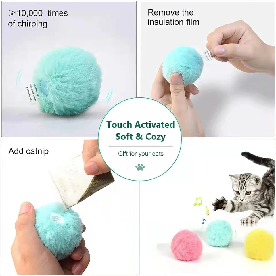 Interactive Plush Catnip Ball – Smart Training Toy