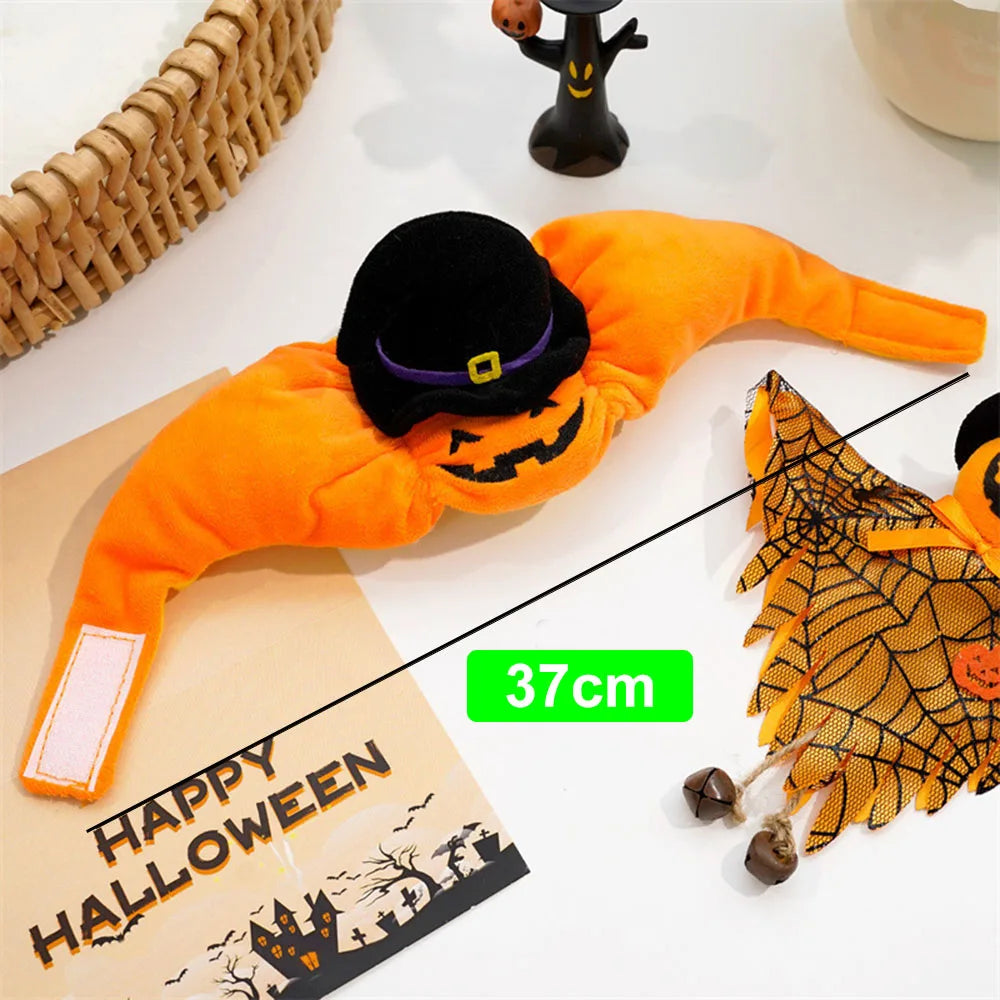 Halloween Pumpkin Costume for Cats & Dogs – Cute Hat & Vest