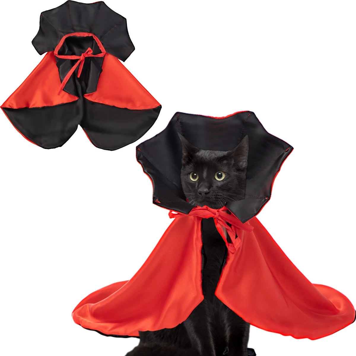 Cute Halloween Vampire Cloak for Cats & Small Dogs – Kawaii Costume