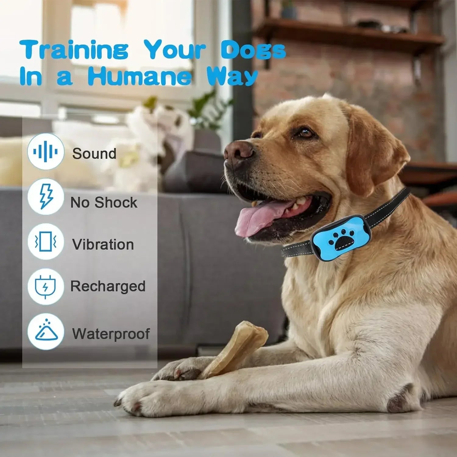 USB Rechargeable Anti-Bark Dog Collar – Ultrasonic & Vibration Training Device