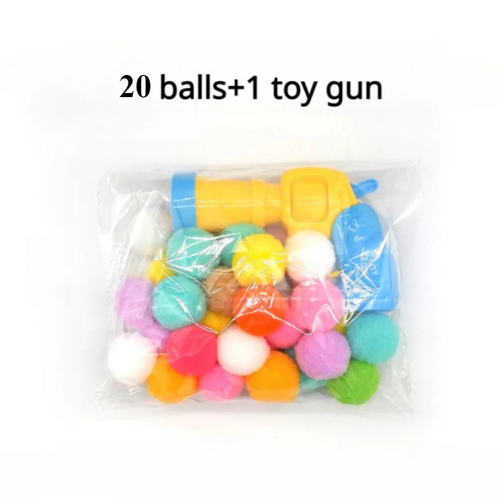 Interactive Cat Plush Ball Shooter – Fun & Quiet Toy for Kittens