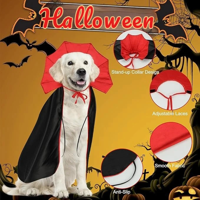 Cute Halloween Vampire Cloak for Cats & Small Dogs – Kawaii Costume