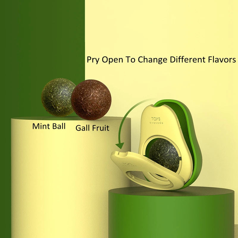 Avocado Cat Toy – Catnip Ball for Fun & Digestive Health