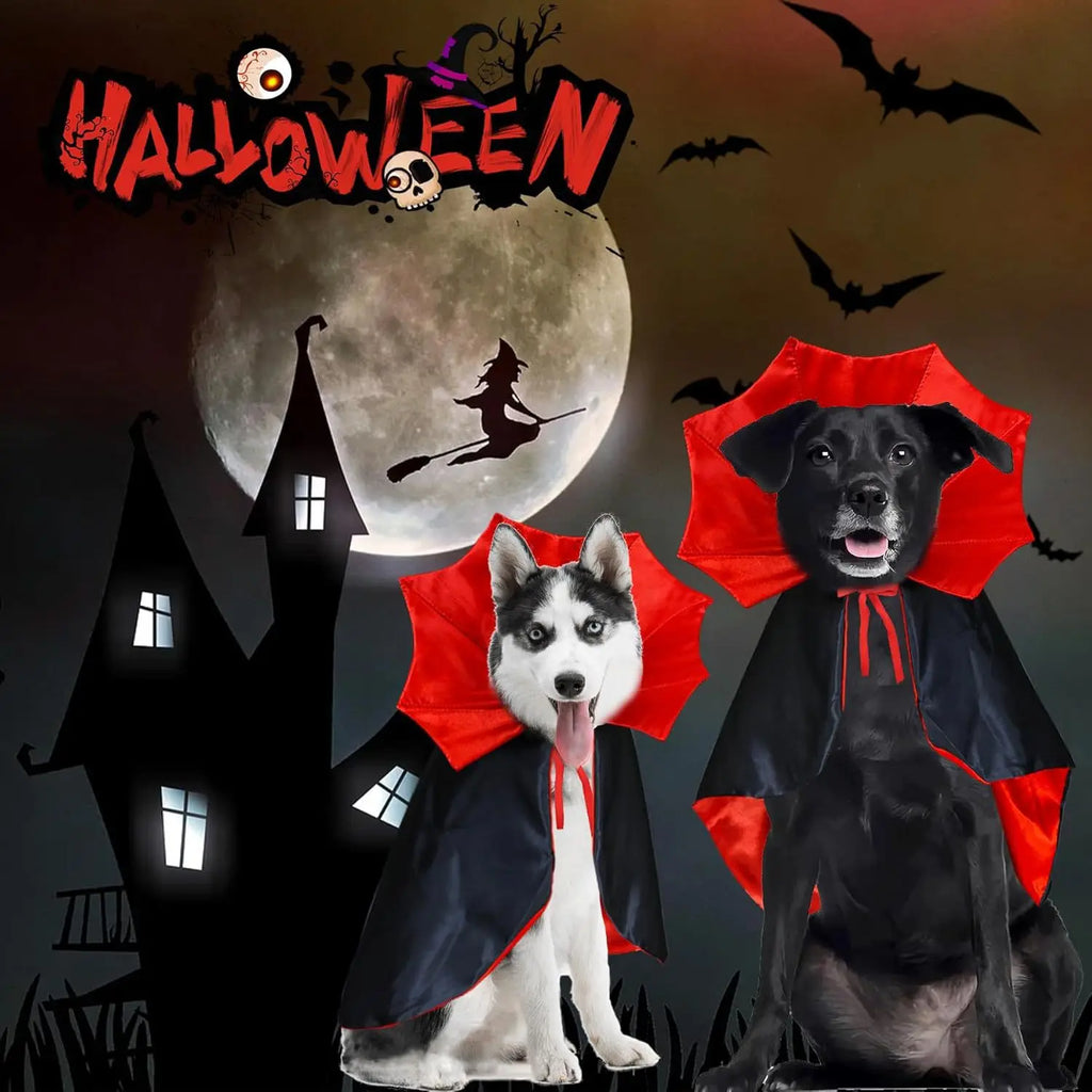Cute Halloween Vampire Cloak for Cats & Small Dogs – Kawaii Costume