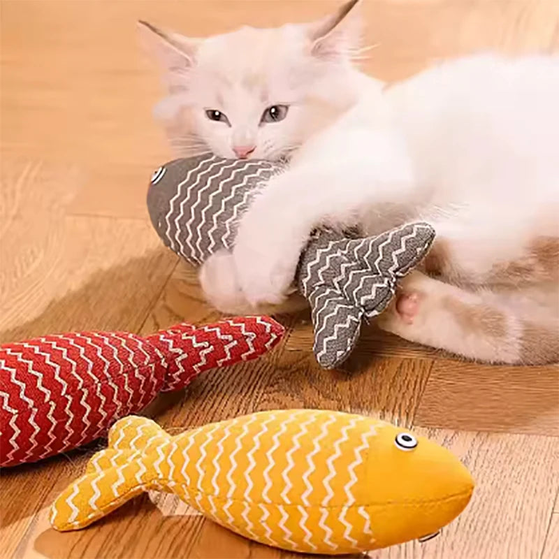 Durable Cat Fish Toy – Catnip Chew & Kick Pillow