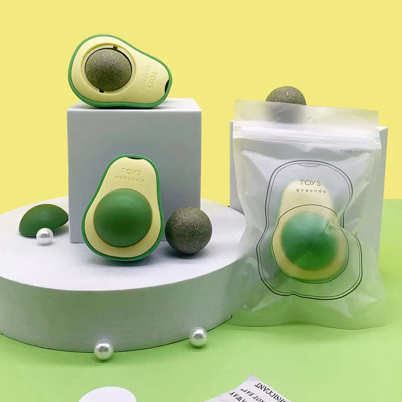Avocado Cat Toy – Catnip Ball for Fun & Digestive Health