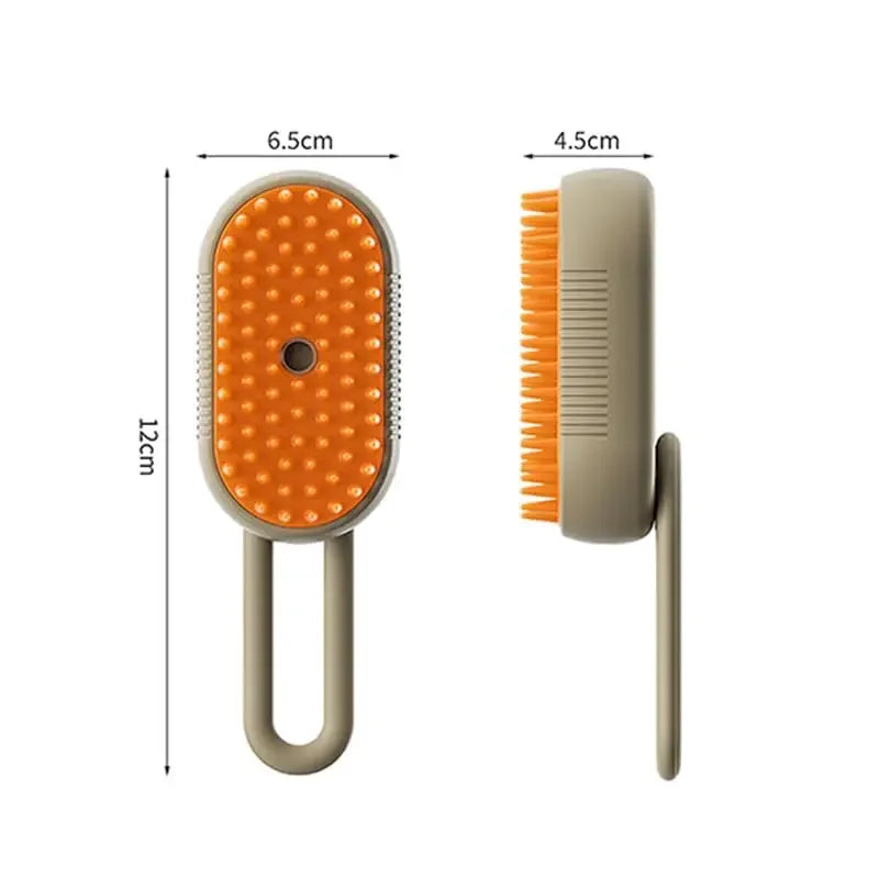 3-in-1 Electric Steam Brush – Groom, Massage & Remove Hair for Cats & Dogs
