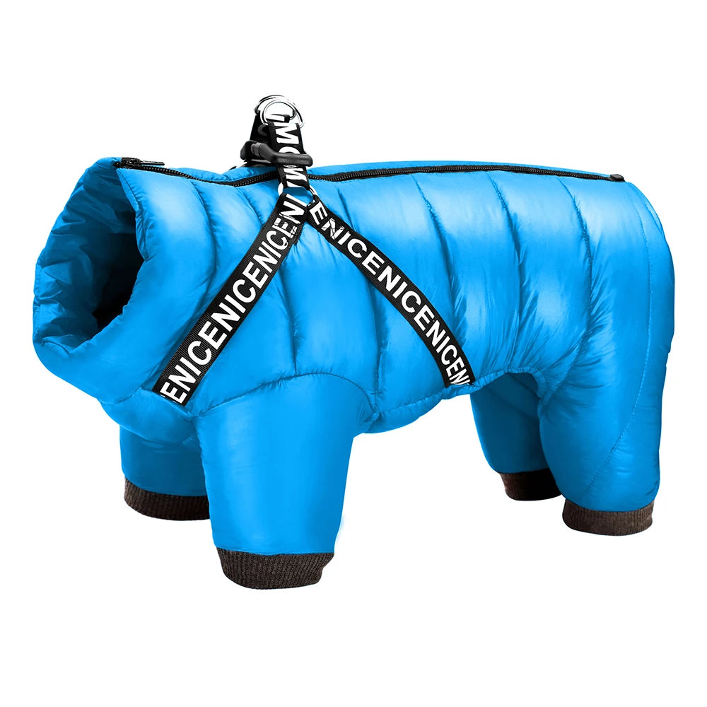 Winter Dog Jacket with Harness – Super Warm & Waterproof Coat for Small & Medium Dogs
