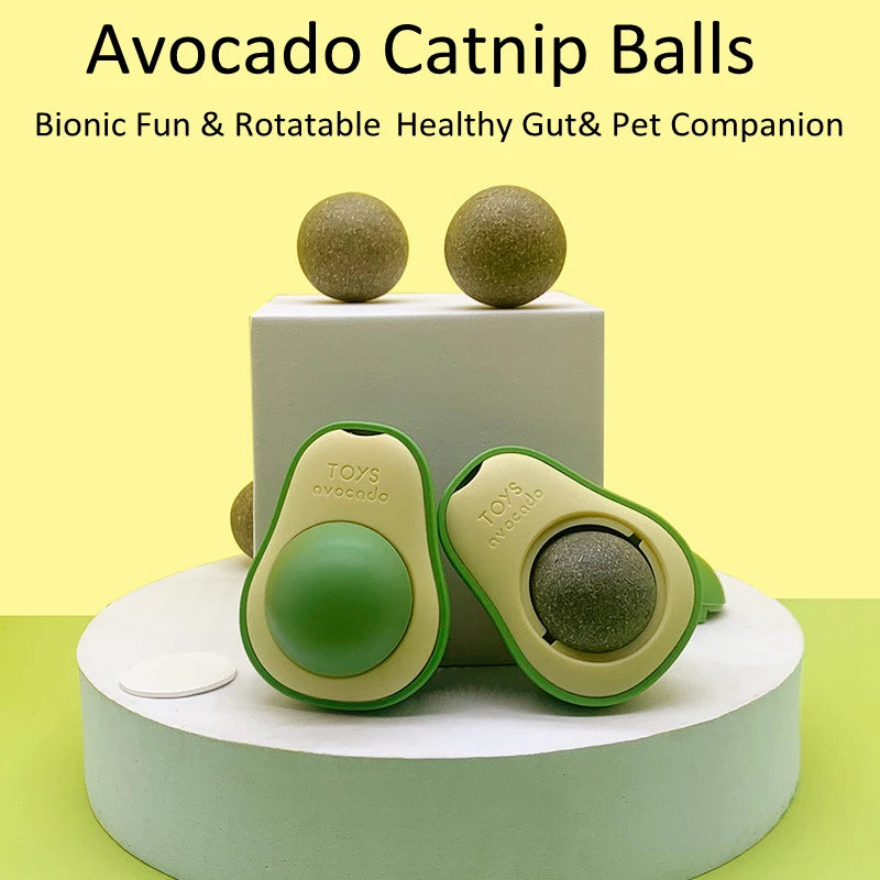 Avocado Cat Toy – Catnip Ball for Fun & Digestive Health